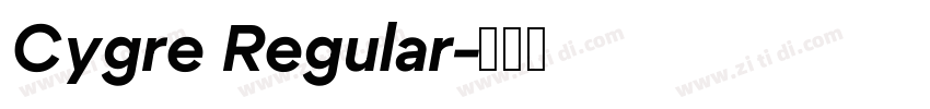 Cygre Regular字体转换